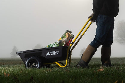 GORILLA CARTS GCR-4 Poly Dump Cart - 2-Wheel Garden Wagon