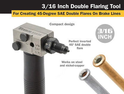 Professional Single, Double, and Bubble Flaring Tool Set, Black