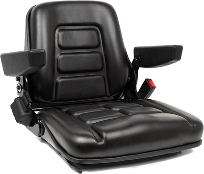 Universal Fold Down Forklift Seat, Micro Switch, Armrest And Safety Belt, for Tractor