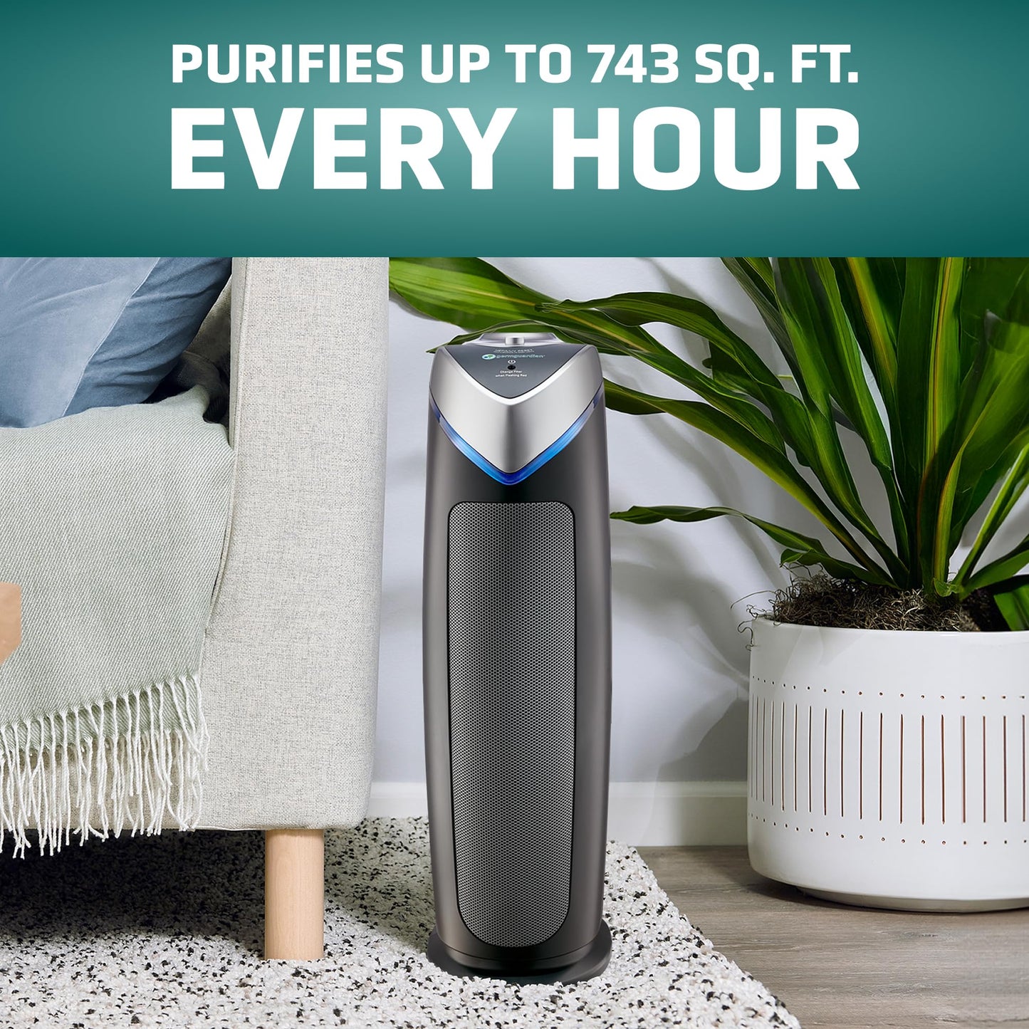 GERMGUARDIAN 4-in-1 HEPA Air Purifier for Large Rooms Up to 743 Sq. Ft.