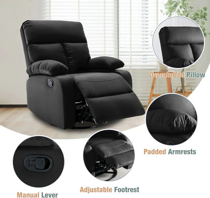 Small Swivel Rocker Recliner Chair for Compact Spaces