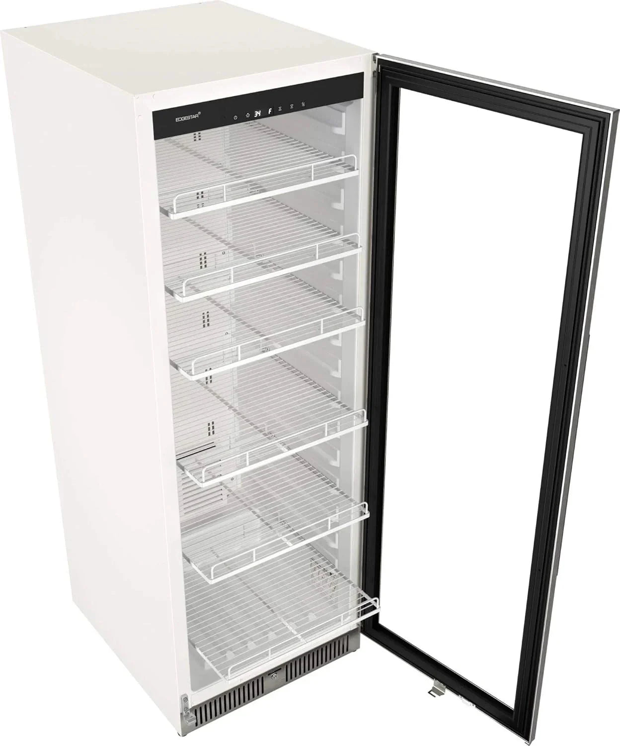 EdgeStar VBM101 22" Wide 10.1 Cu. Ft. Commercial Beverage Merchandiser – Stainless Steel, Temp Alarm, Reversible Door