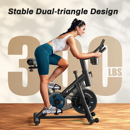 MERACH Exercise Bike with App & 300lbs Capacity