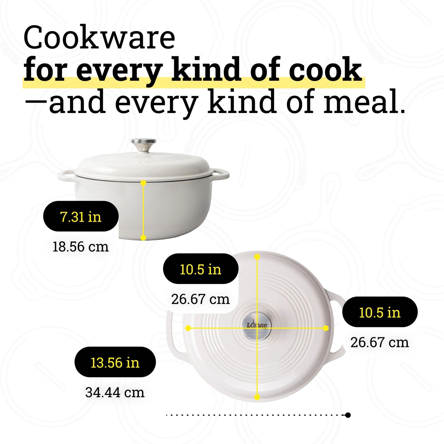 LODGE Essential Enamel Cast Iron Dutch Oven - 6 Quarts