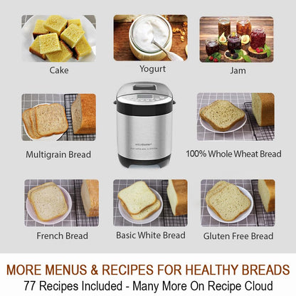 KITCHENARM 29-in-1 Smart Bread Machine with Gluten-Free Setting
