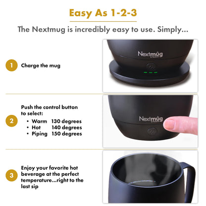 NEXTMUG BY NEXTBOOM Nextmug - Temperature-Controlled Self-Heating Mug