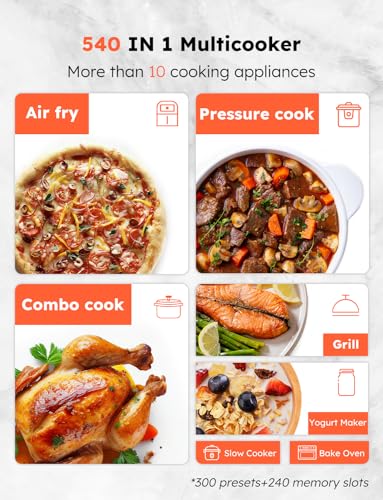 Nuwave Duet Air Fryer and Electric Pressure Cooker Combo with 2 Switchable Lids, 300 FoolProof One Touch Presets, Crisp&Tender Tech, 6QT Heavy duty Stainless Steel Pot, 15 Safety Features : Home & Kitchen