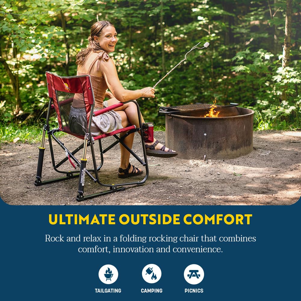 GCI OUTDOOR Freestyle Rocker Outdoor Rocking Chair with Cup Holder
