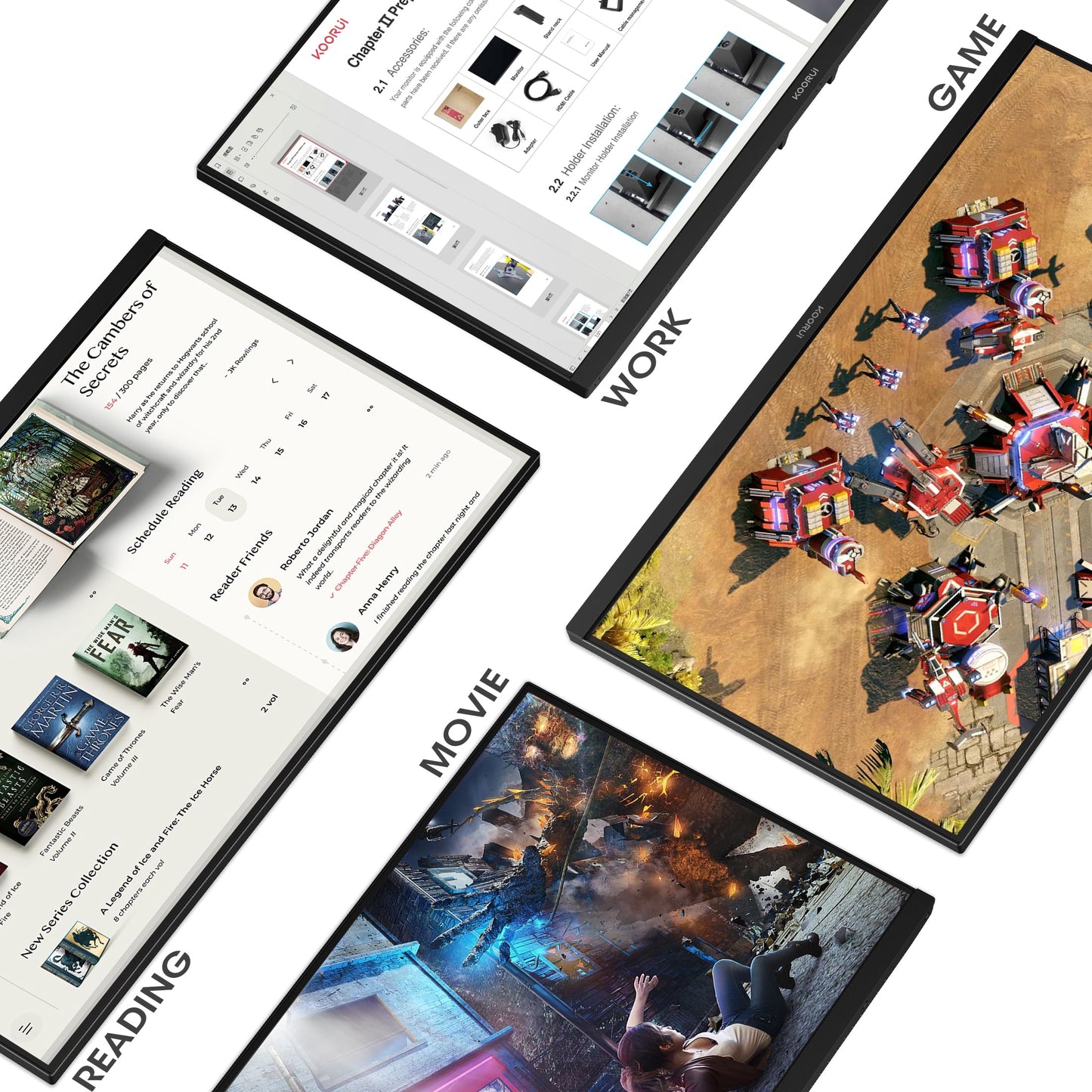 KOORUI E2412F 24" Full HD Computer Monitor 100Hz VA