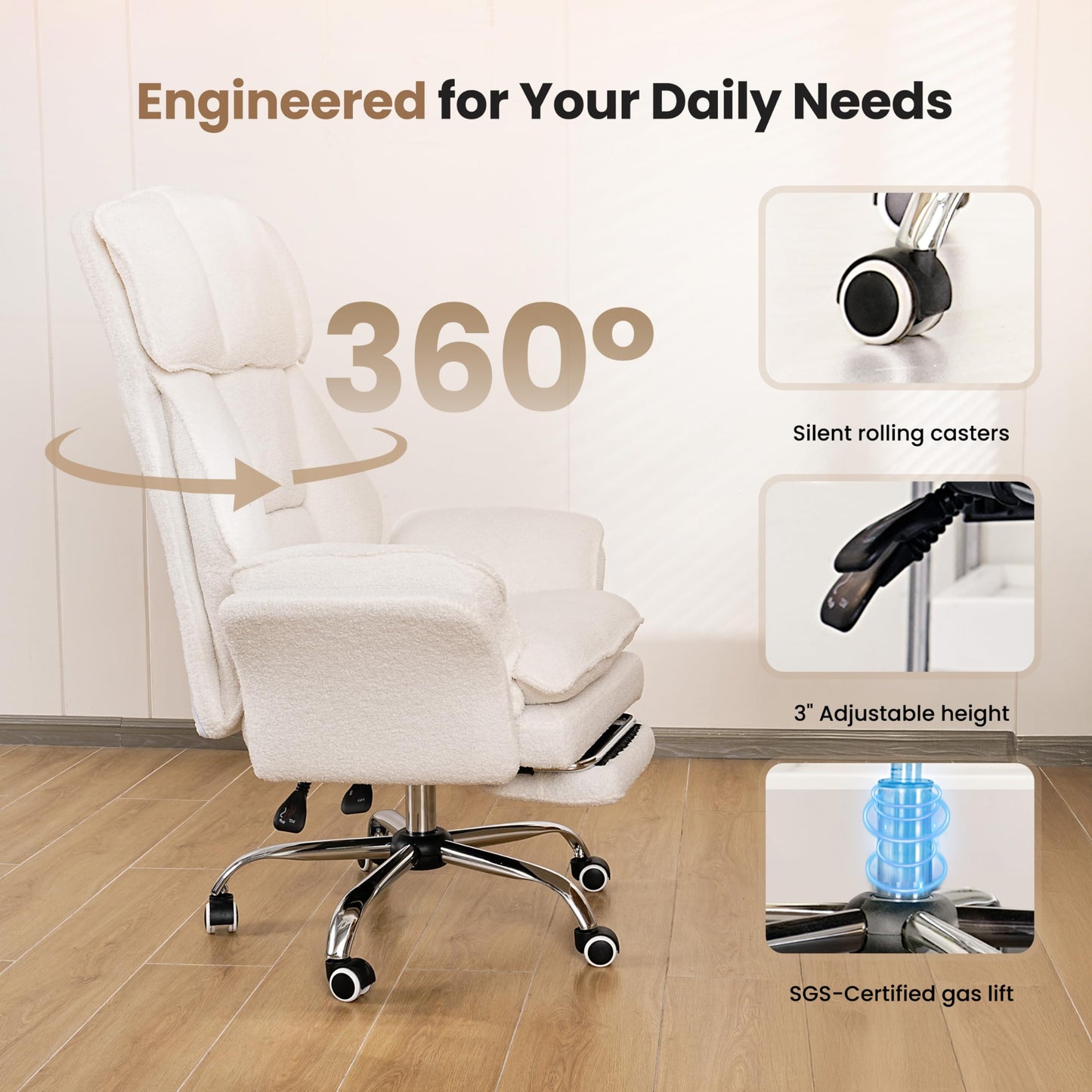 HOMRELEXA Big and Tall Executive Ergonomic Office Chair