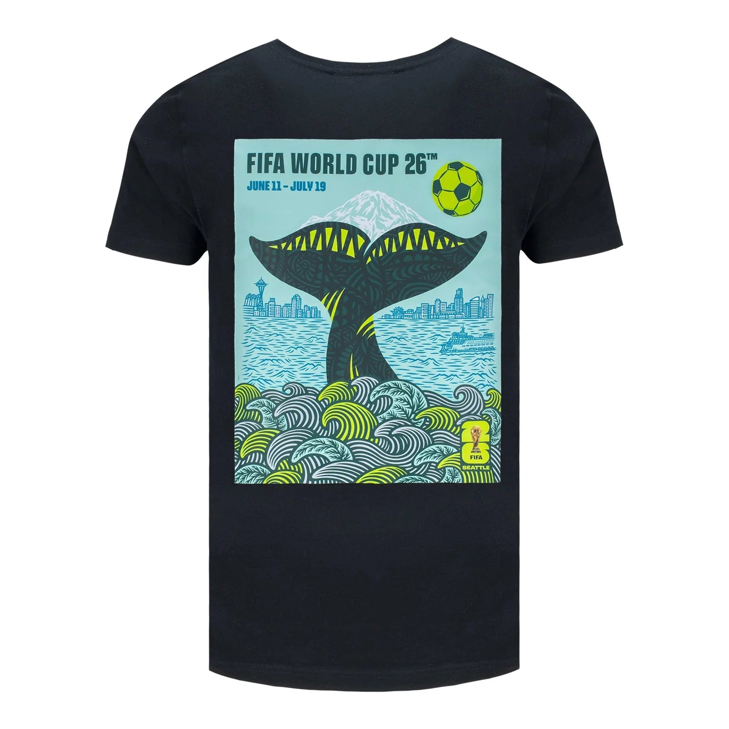 FIFA World Cup 2026™ Seattle Poster Black T-Shirt - Unisex