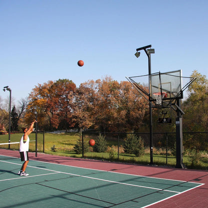 Rebounder Net Return System Portable Shot Trainer for Traditional Pole and Wall Mounted Hoops with Rotating Return Chute