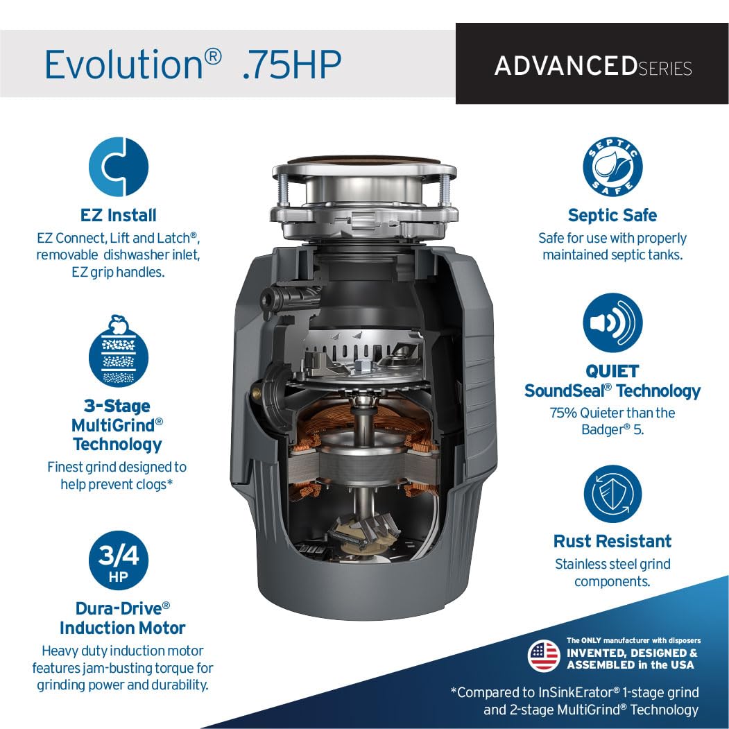 INSINKERATOR InSinkErator EVOLUTION 0.75HP Food Waste Disposal