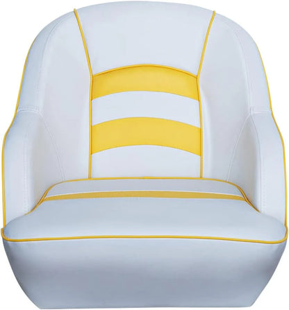 Bucket Pontoon Boat Seat (White/Blue)