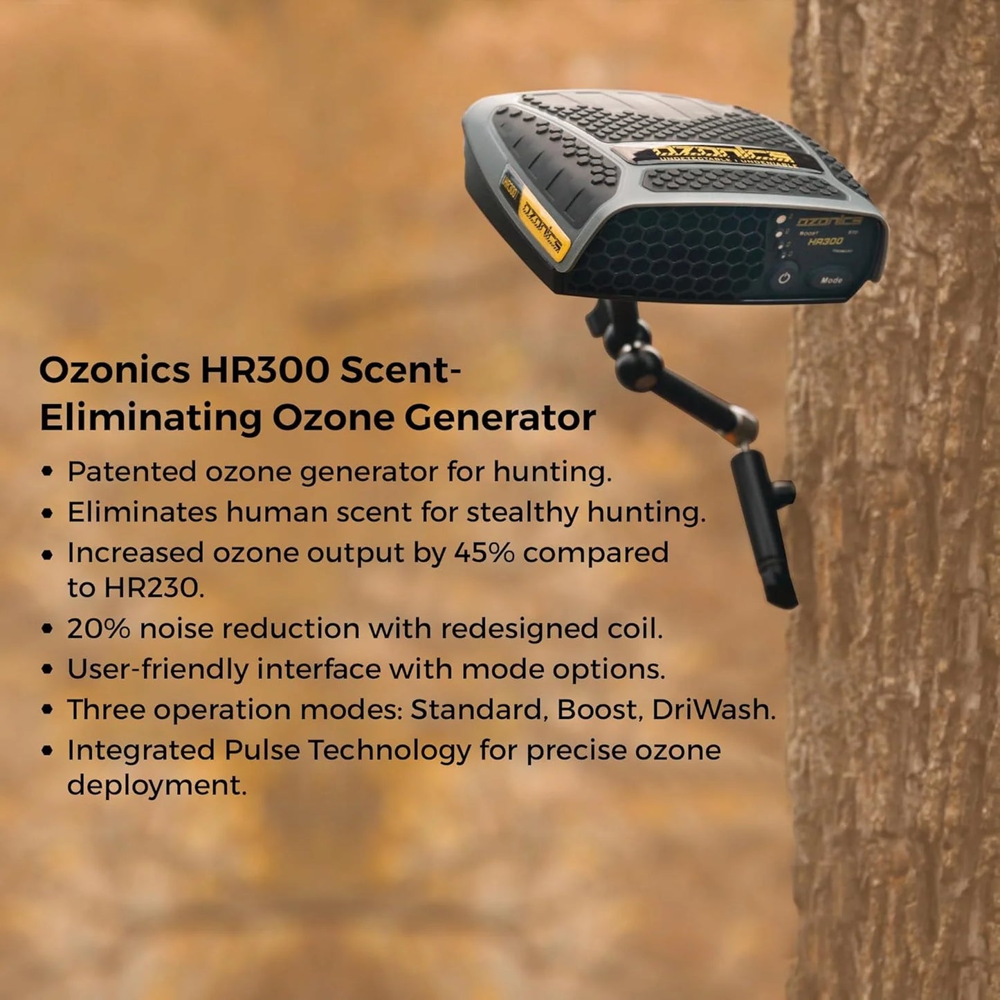 Ozonics HR300 Hunting Scent Eliminator, Ozone Generator, Rechargeable
