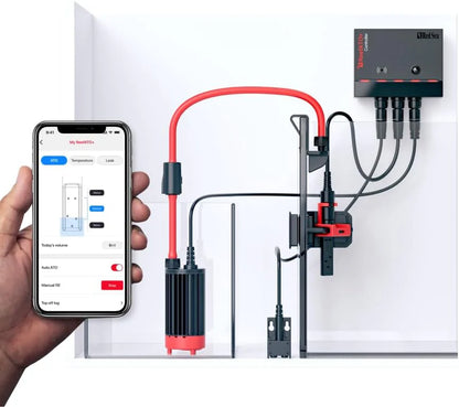 Red Sea 3-in-1 ReefATO + ATO Auto Top Off System for Aquarium | Water On Floor Alarm | App Controled with Fish Tank Temperature Probe