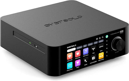 Eversolo Play Music Streamer with Amp & DAC, 5.5" Touchscreen, Black