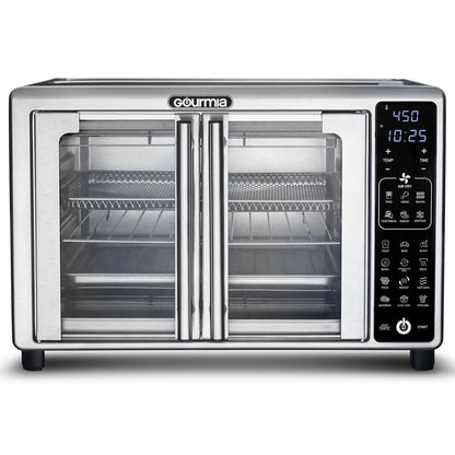 New Gourmia 6-Slice Digital Toaster Oven Air Fryer with 19 One-Touch Presets, Stainless Steel