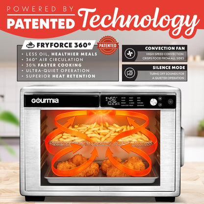 GOURMIA French Door Air Fryer Oven - 37 Qt Convection Toaster