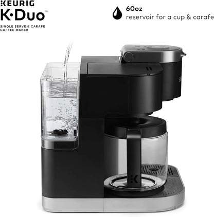 Duo Single Serve K-Cup Pod & Carafe Coffee Maker, Black