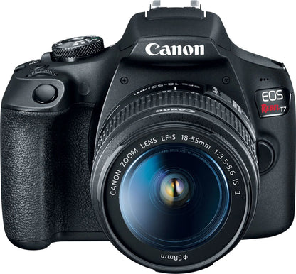 Canon – EOS Rebel T7 DSLR Video Camera with 18 55mm Lens – Black