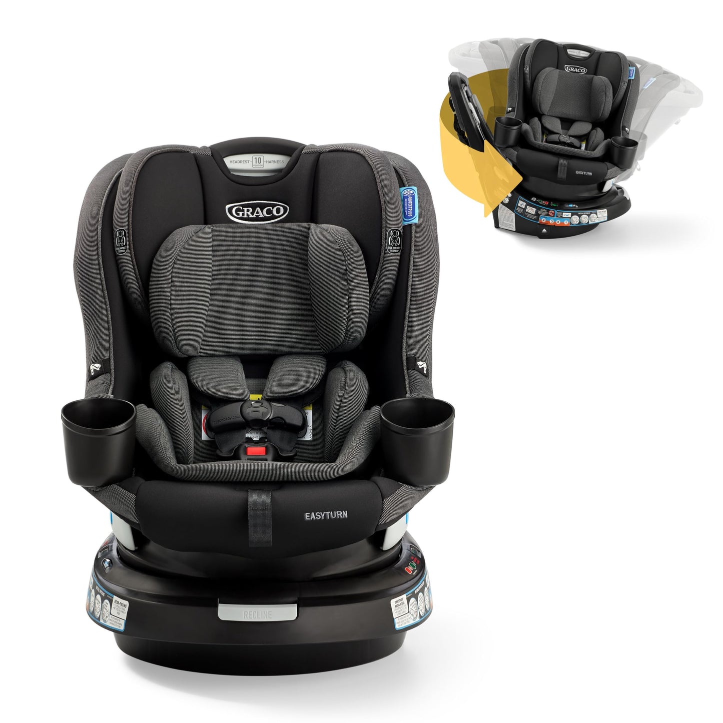 GRACO EasyTurn 360 Convertible Car Seat - 2 Modes, Slim Design
