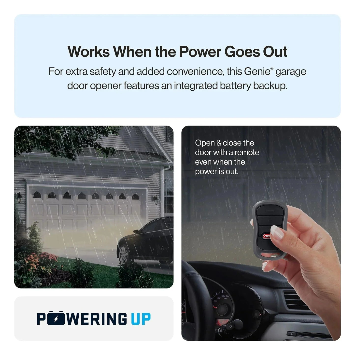 Chain Drive 750 3/4 HPc Garage Door Opener w/Battery Backup - Heavy Duty.