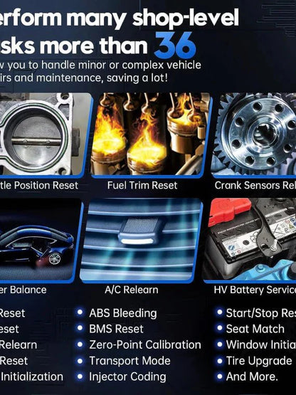 MS909 Automotive Scanner with ECU Coding, Active Tests, All System Scan, 36+ Resets, Android 10, 3-Year Updates
