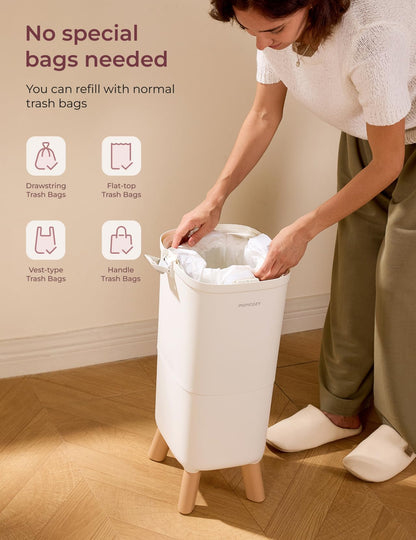 MOMCOZY Diaper Pail with Triple-Seal Odor Control & Large Capacity