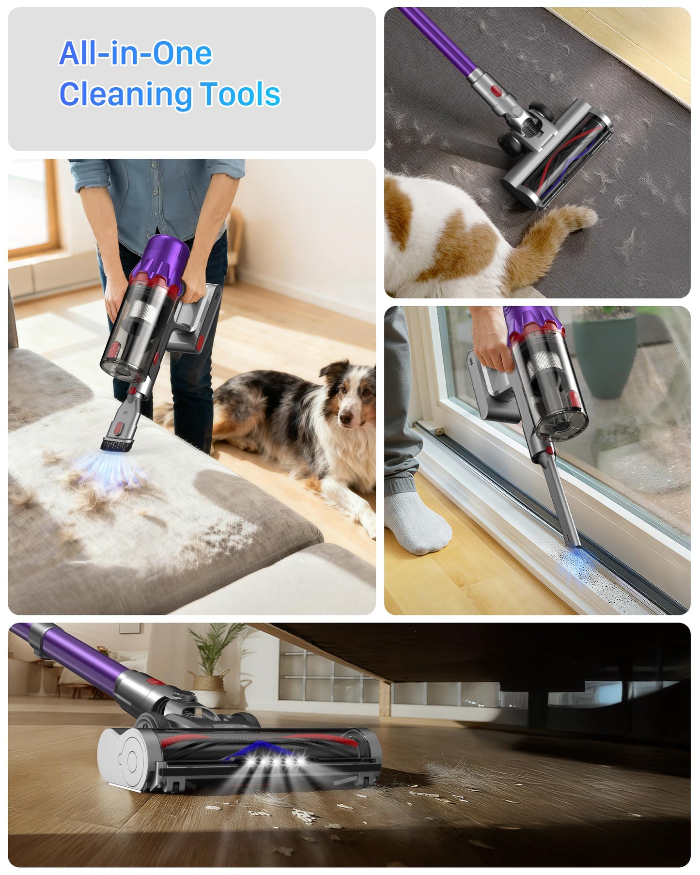 IXLION Cordless Vacuum Cleaner - Powerful, Lightweight HEPA Stick