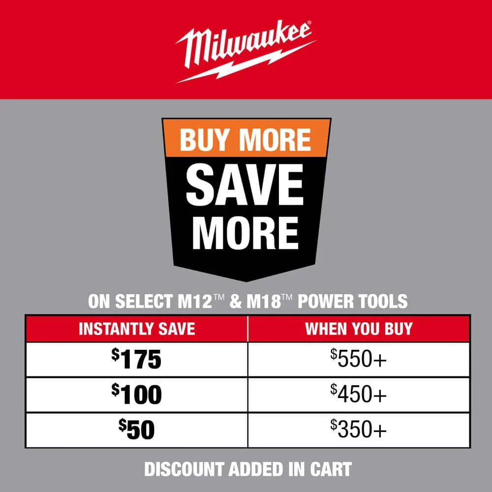 Milwaukee M12 FUEL 3/8′′ Cordless Brushless Stubby Impact Wrench, 250 ft lbs Torque, Tool Only