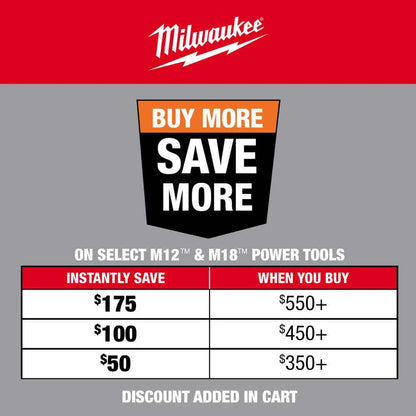 Milwaukee M12 FUEL 3/8′′ Cordless Brushless Stubby Impact Wrench, 250 ft lbs Torque, Tool Only