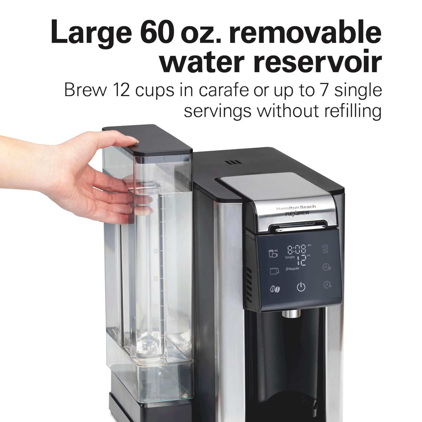 HAMILTON BEACH FlexBrew 5-in-1 Programmable Coffee Maker, Black