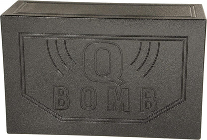 QPower QBOMB12VL Dual 12′′ Vented Subwoofer Box – Durable MDF, Black Rhino Liner Finish
