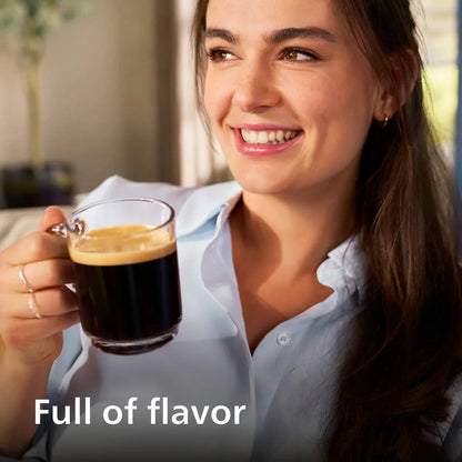 Philips Series 3300 Fully Automatic Espresso Coffee Machine - 6 Hot & Iced Drinks, LatteGo Milk System, 40% Quieter SilentBrew, Ceramic Grinder, Aquaclean Filter, Glossy Black (EP3341/50)