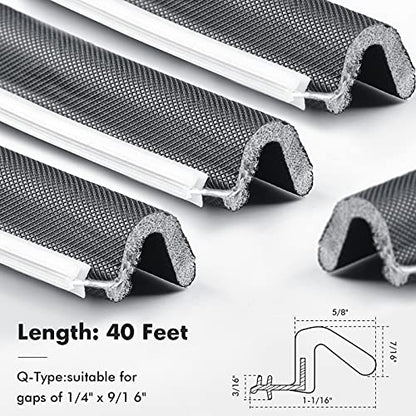 Door Weather Stripping Soundproof Door Seal Strip V-Shaped "Q" Foam Kerf Weather Stripping