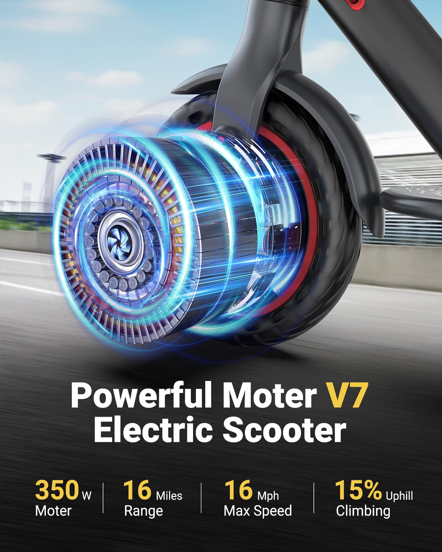 MAXSHOT Electric Scooter for Adults - 350W/500W, 19/22Mph