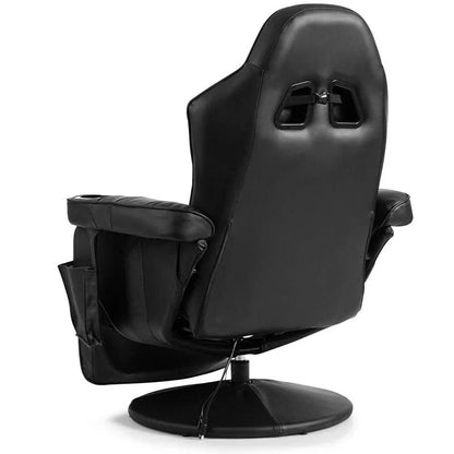 Pu Leather Massage Gaming Chair Ergonomic High Back Racing Style Gaming Recliner With Adjustable Backrest Amp Footrest Cup Holder Side Pouch - Comfortable And Ergonomic Design
