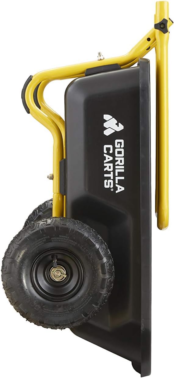 GORILLA CARTS GCR-4 Poly Dump Cart - 2-Wheel Garden Wagon