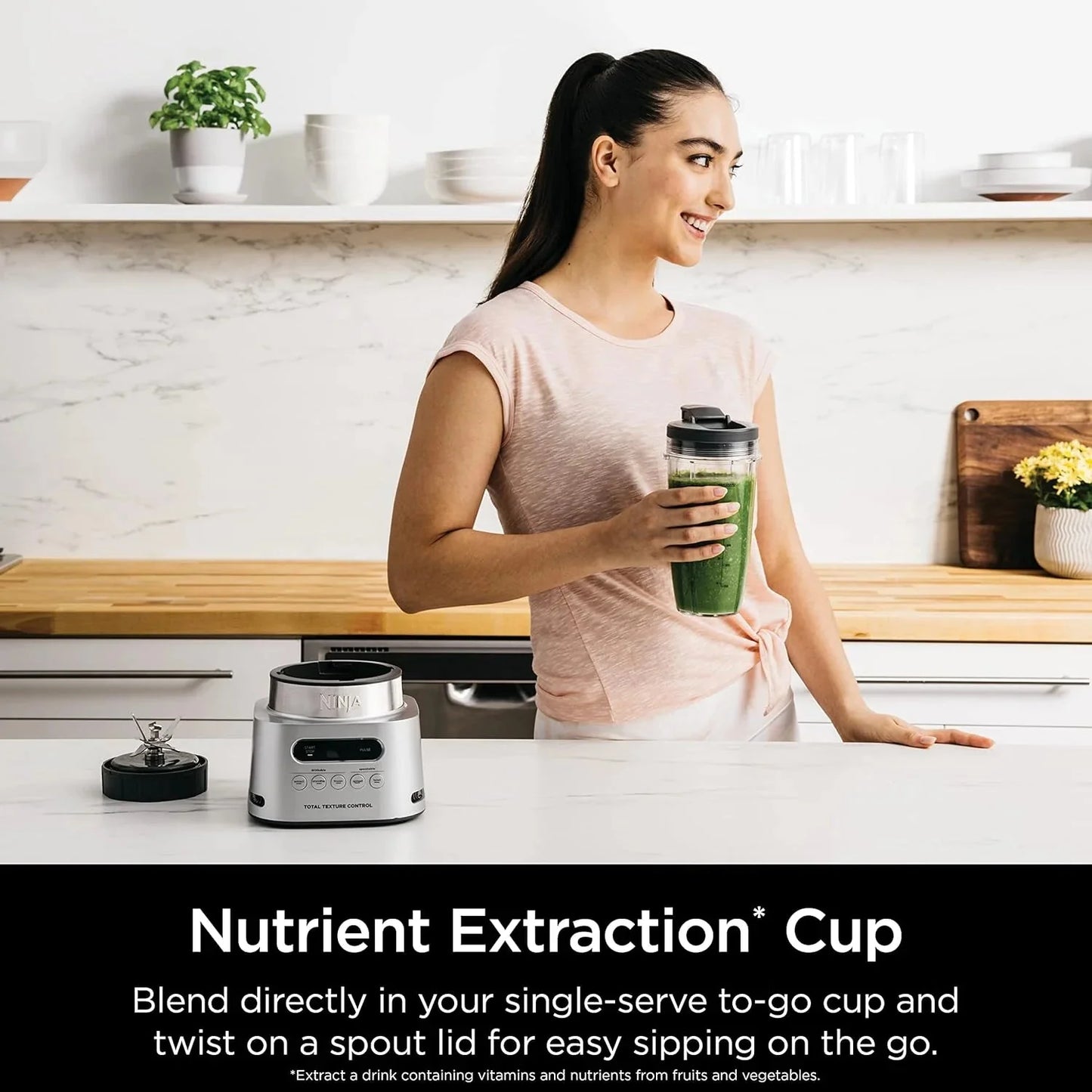 Ninja SS151 Twisti Blender Duo, High Speed 1600 WP Smoothie Nutrition Extractor