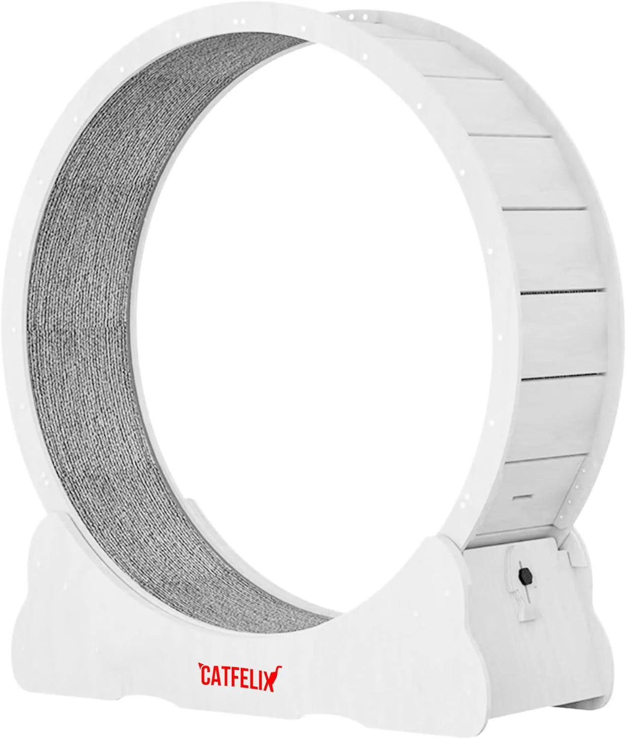 Cat Felix,Cat Wheel, Cat Exercise Wheel for Indoor, Easy Assembled Cat Treadmill for Fitness and Healthy, Cats Loss Weight Device (Pink) (White)