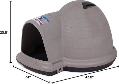 Petmate Indigo Dog House (Igloo Dog House, Made in USA with 90% Recycled Materials, All Weather Protection Pet Shelter) for XL Dogs 90 to 125 pounds, Made in USA