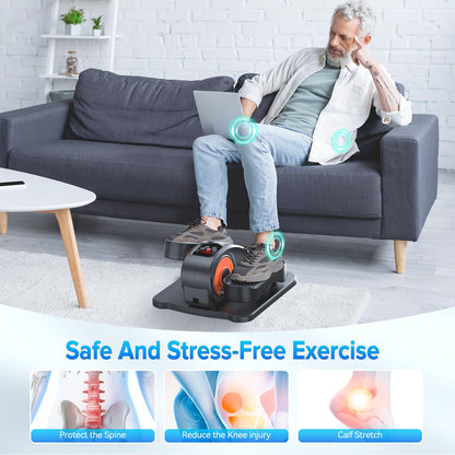 GUGTTR Under Desk Elliptical Machine for Seniors - Portable Pedal Exerciser