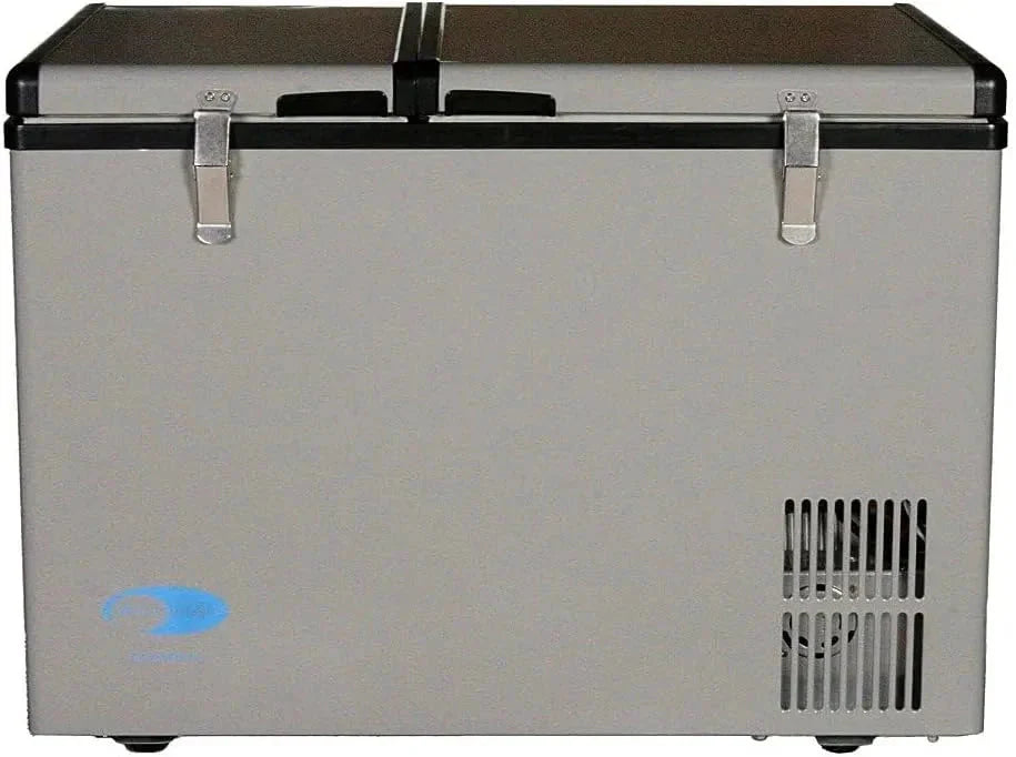 FM-65G 65 Quart Portable Refrigerator and Deep, AC 110V/ DC 12V, Real Chest Freezer for Car, Home, Camping, and RV with-8F to 50F Temperature Range, Gray, One Size