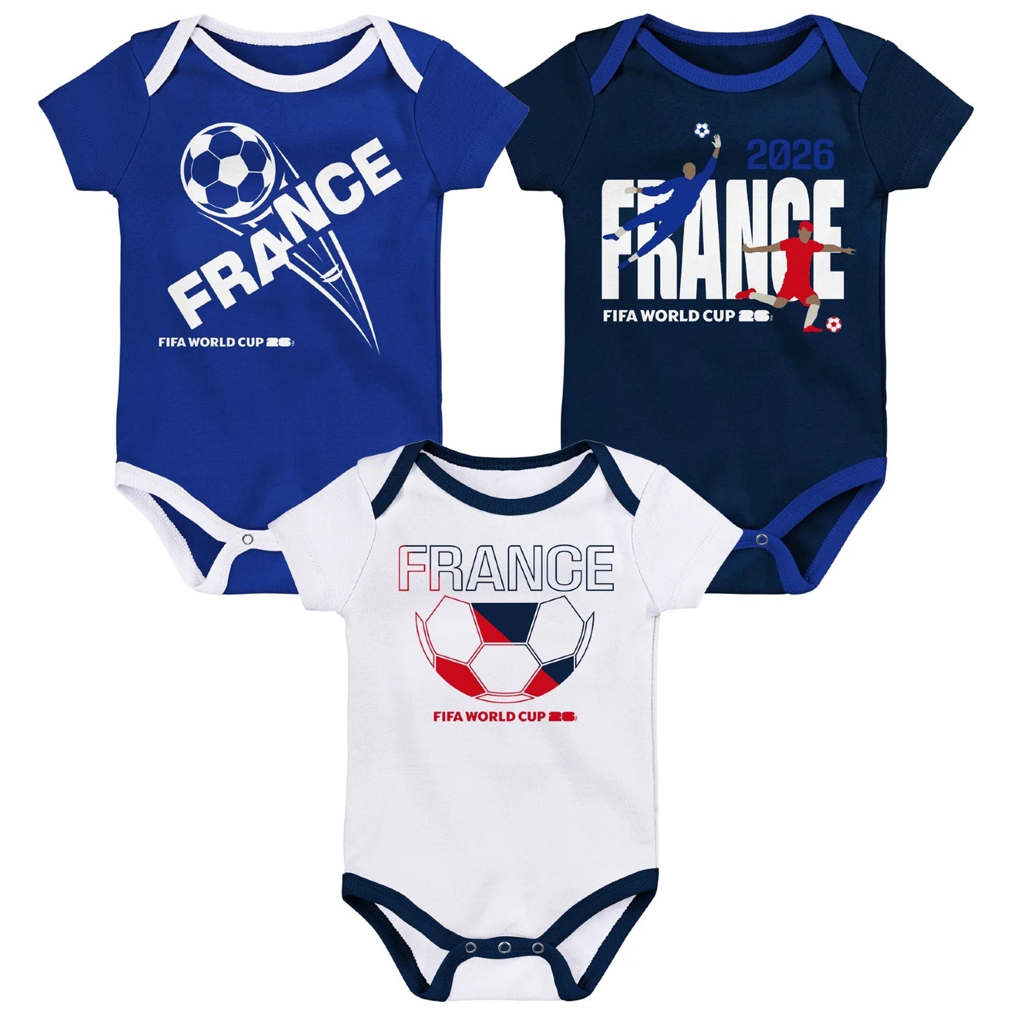 FIFA World Cup 2026™ France Onesie 3 Pack - Infant