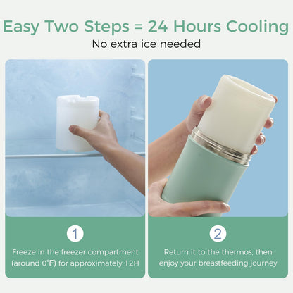 MOMCOZY 22oz Portable Breast Milk Cooler with 24-Hour Chill