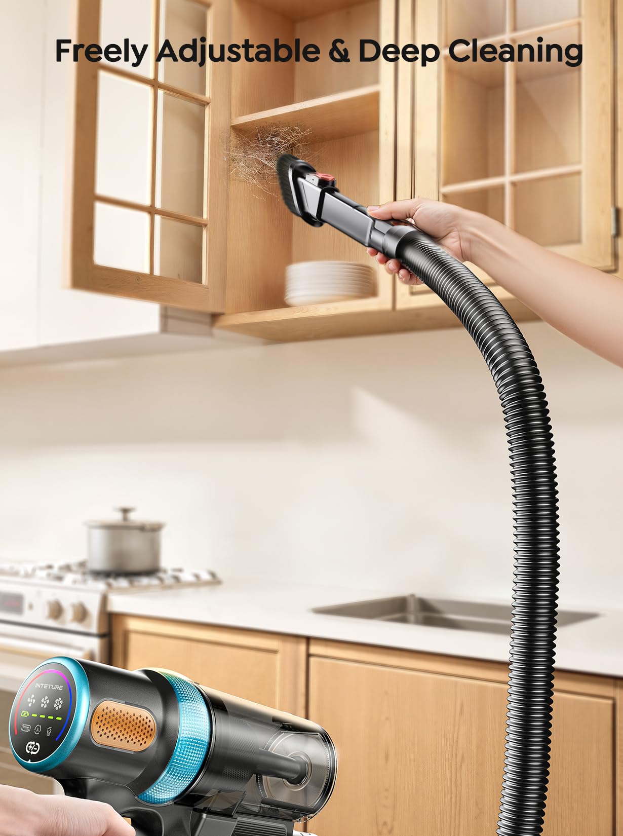 INTETURE Cordless Vacuum Cleaner 650W, 70Mins Runtime