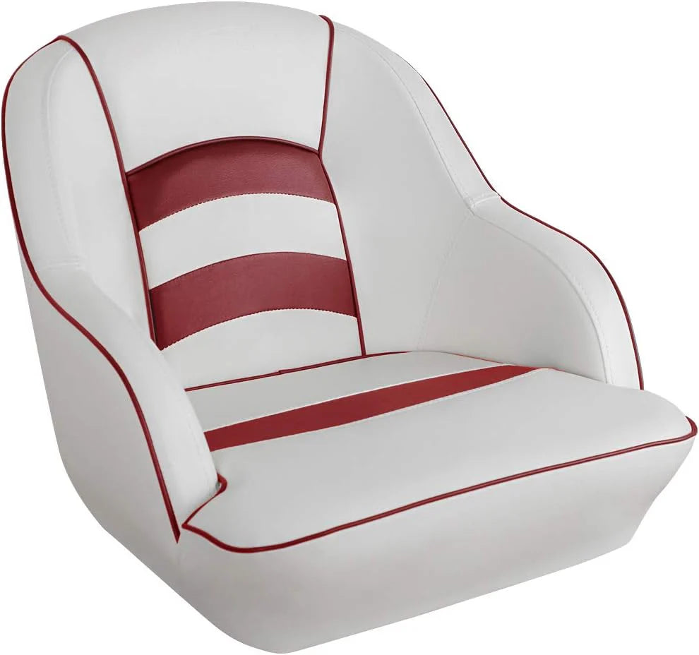 Bucket Pontoon Boat Seat (White/Blue)