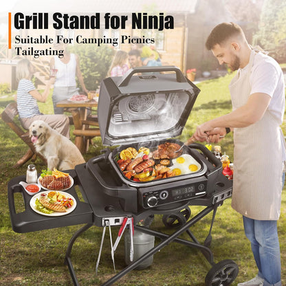 Collapsible Grill Stand for Ninja Woodfire Grill, Traeger, Pit Boss, and 22" Blackstone Griddle
