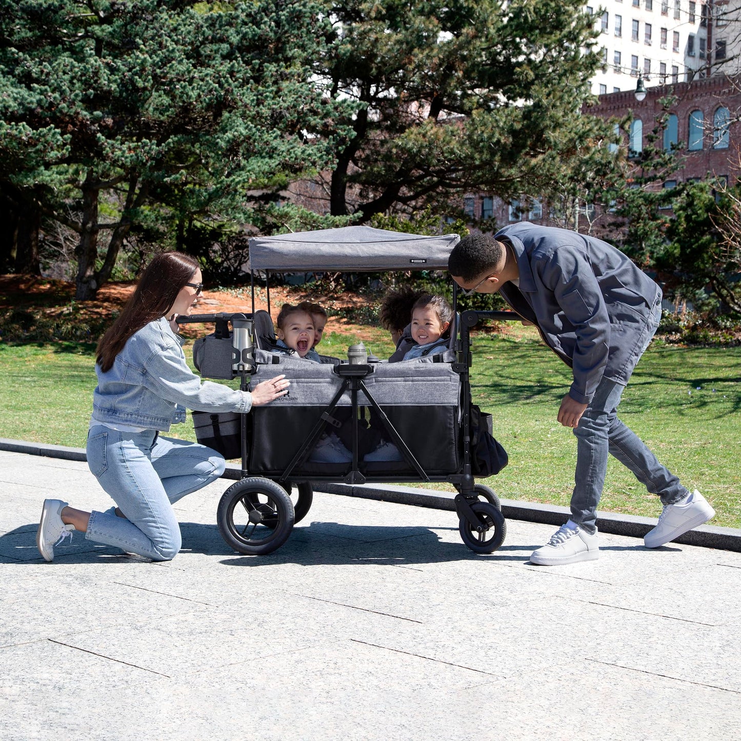Delta Children's Jeep Wrangler Deluxe 4-Seater Stroller Wagon